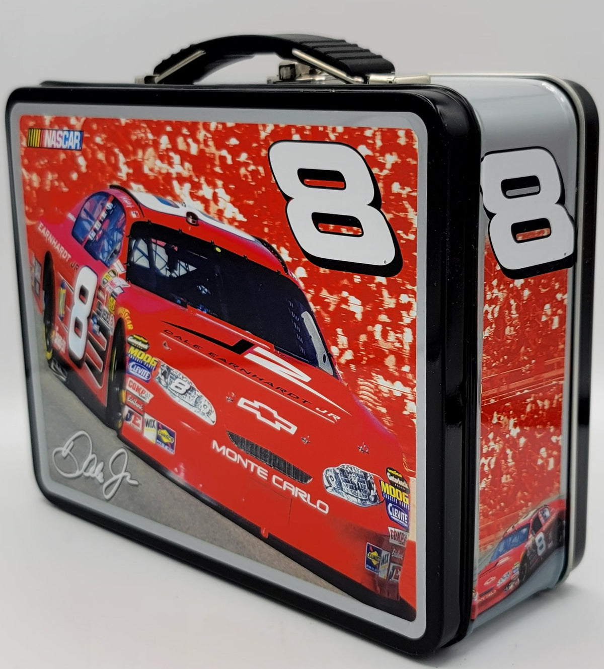 Dale Earnhardt Jr. #8 Silver Race Car Metal Lunch Box