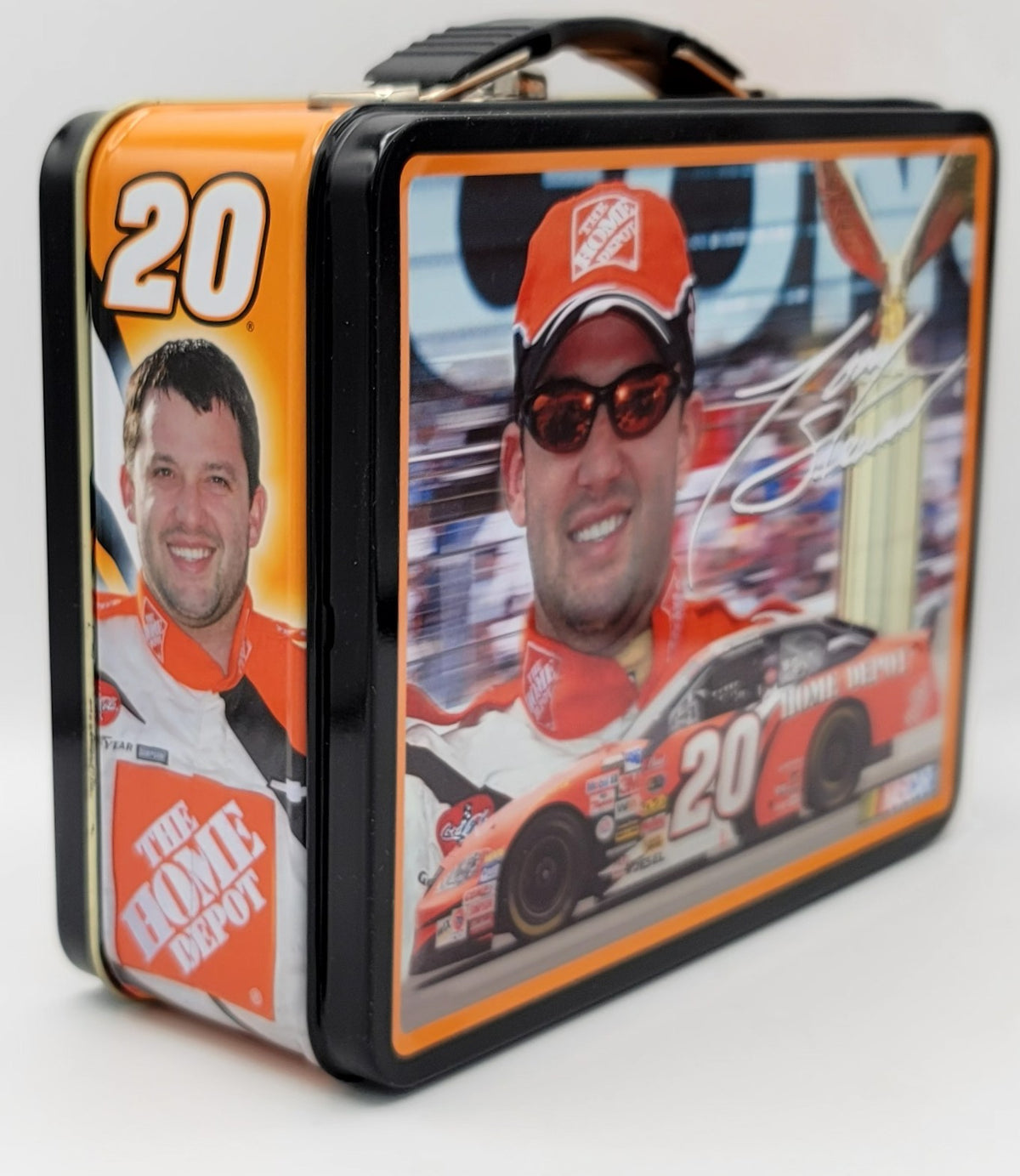 Tony Stewart #20 Trophy Portrait Square Metal Lunch Box