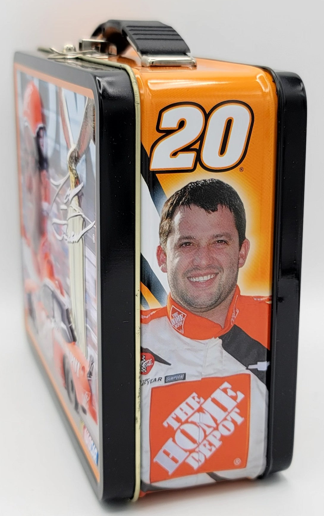 Tony Stewart #20 Home Depot Car Square Metal Lunch Box