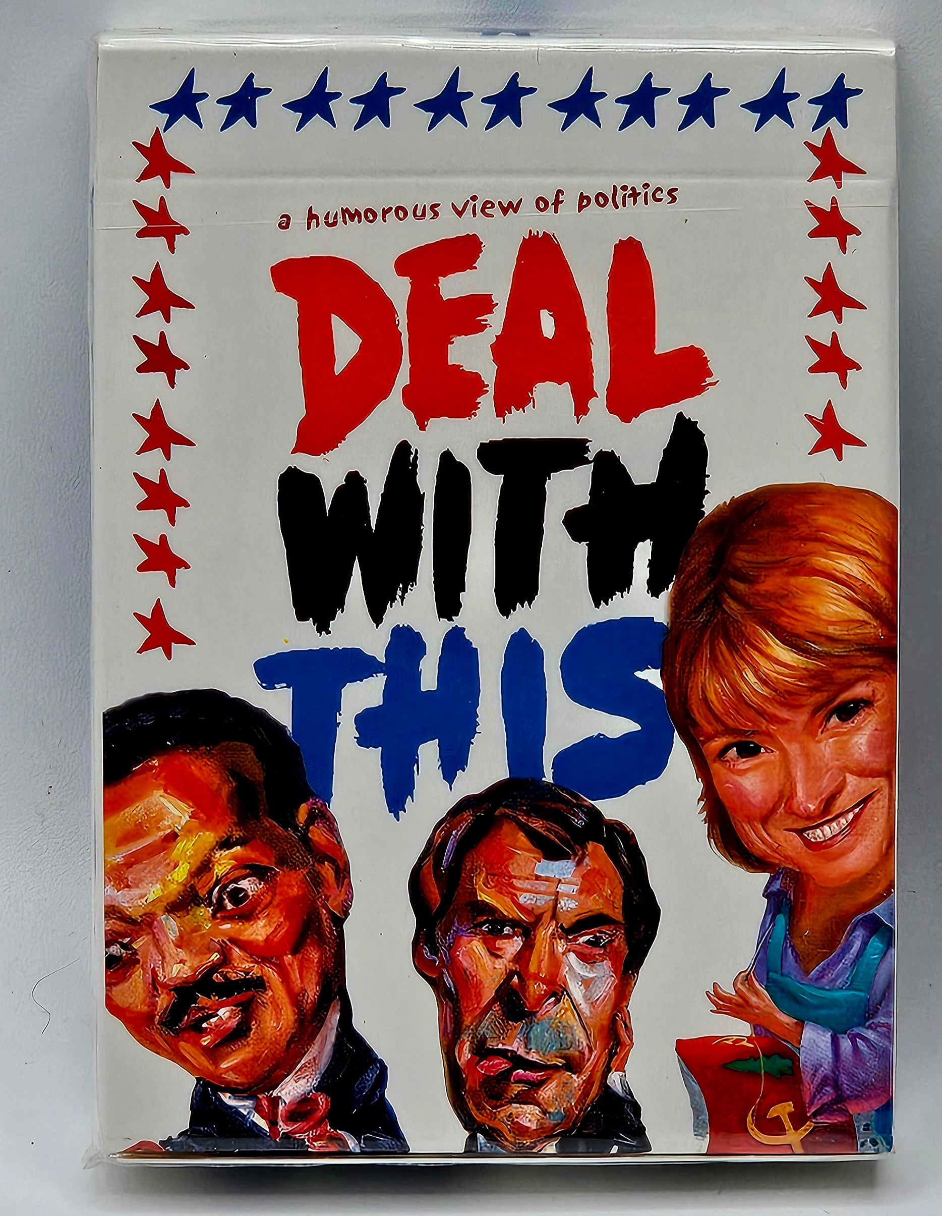 Deal With This political left versus right playing cards, political satire collectible deck