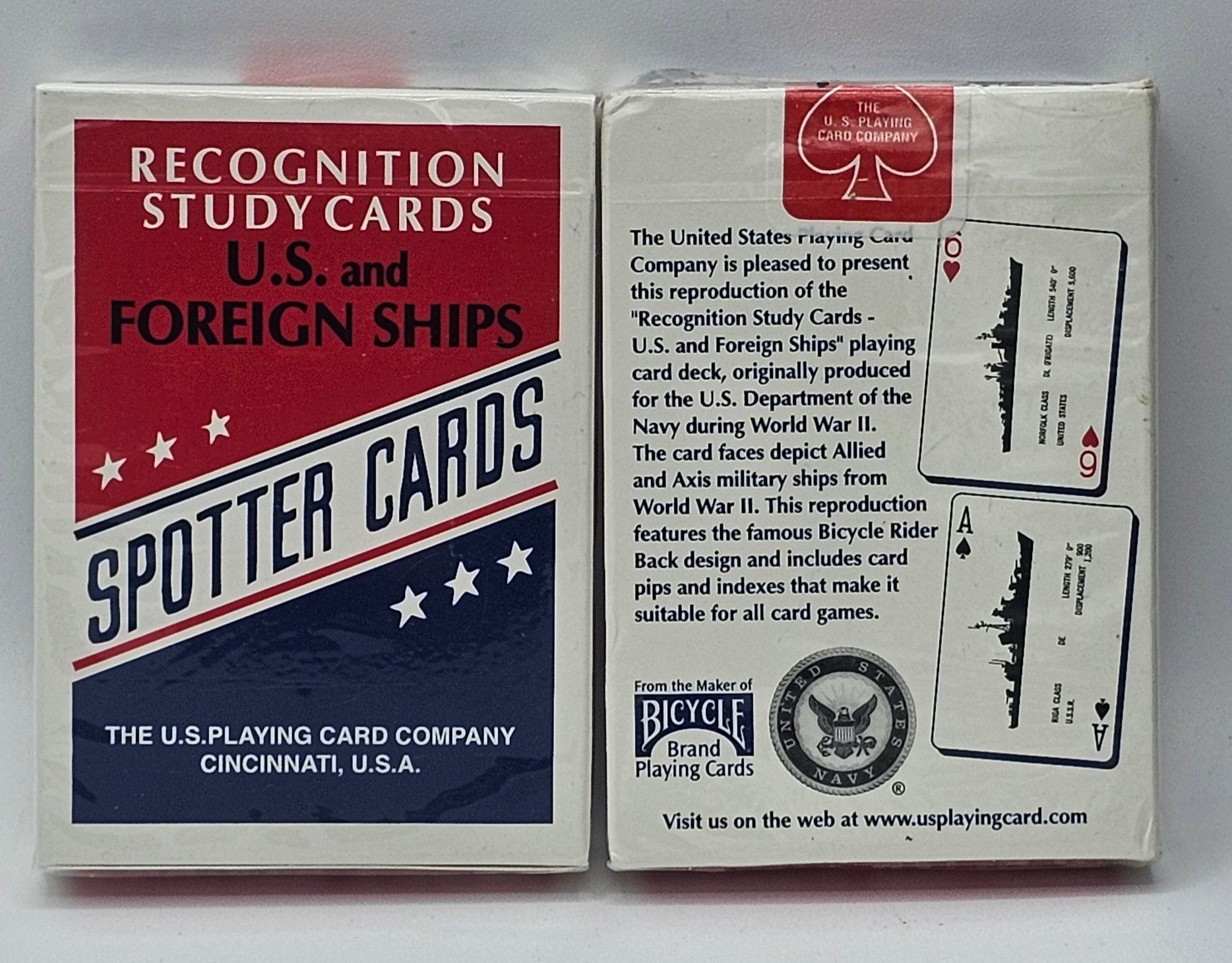 2003 U.S. & Foreign Ships Spotter Cards, Factory Sealed USPC WWII Navy Recognition Deck, front view