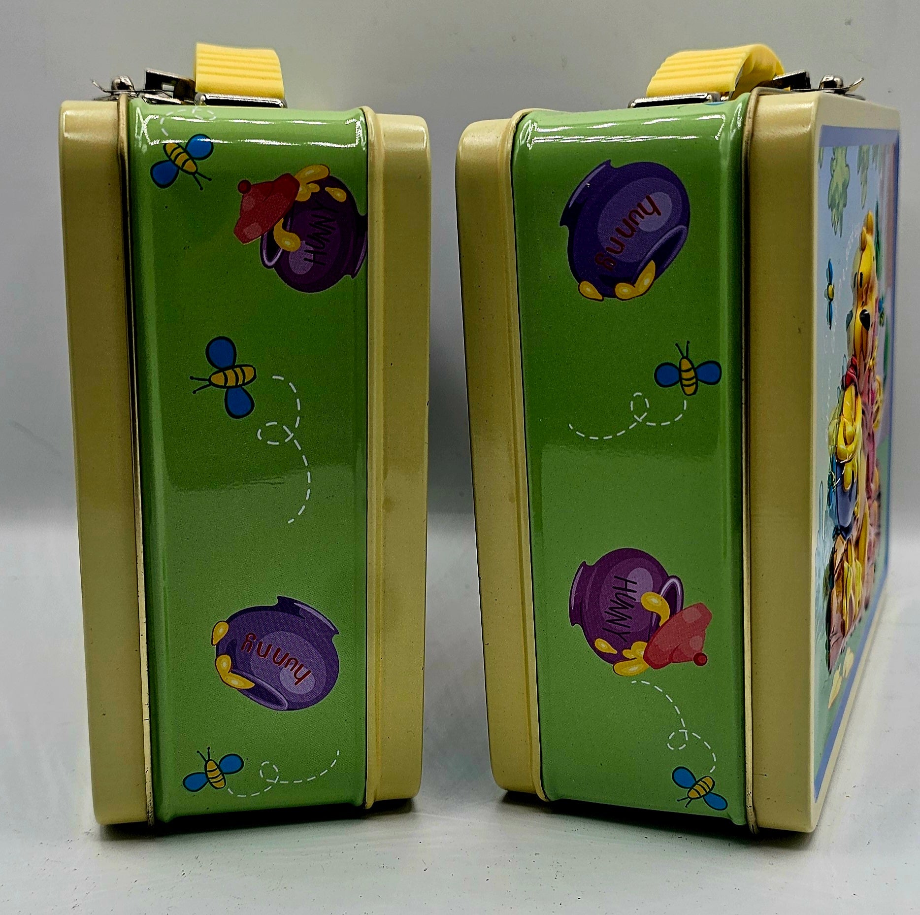 Winnie the Pooh blue Tigger embossed square lunch box, Disney character collectible