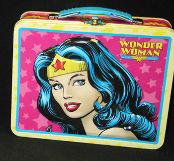 Wonder Woman 2003 portrait square metal lunch box
