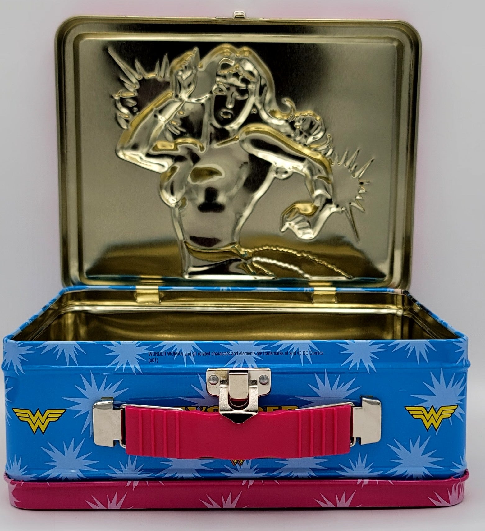 Wonder Woman POW Comic Metal Lunch Box - 2003