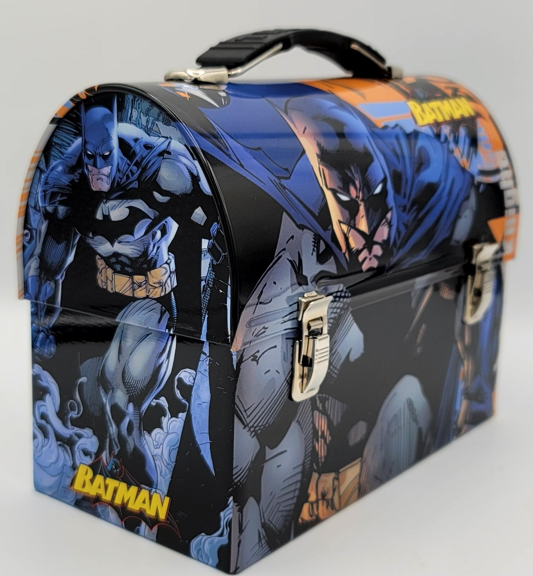 Batman Dark Knight Movie - Alleyway Fight Dome Metal Lunch Box, DC Comics 2006 Movie Collector Case, packaging view