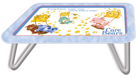 Care Bears Cloud Scene Folding Lap Tray - Car Tray - Dinner Tray