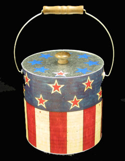 American Flag Patriotic Ice Bucket with Cover