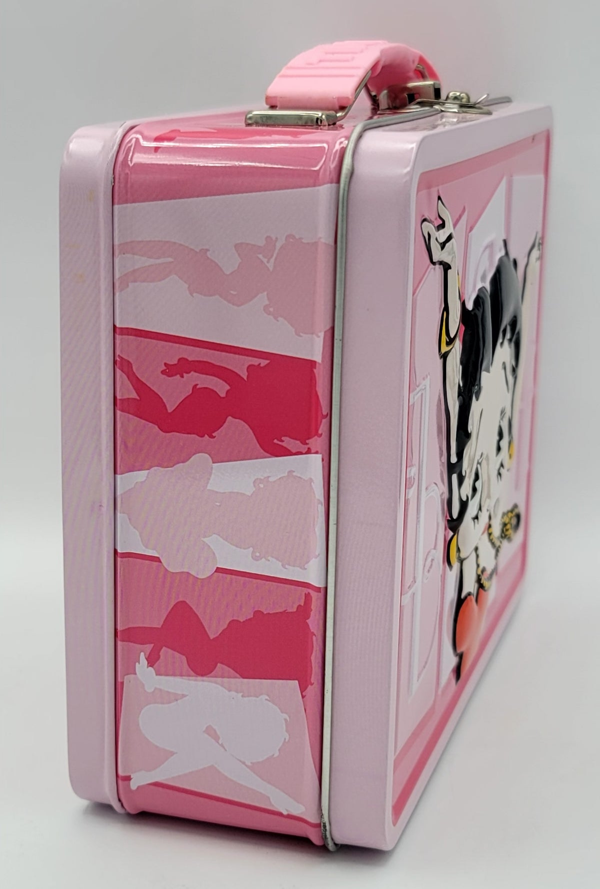 Betty Boop Pink Monogram 2005 Square Metal Lunch Box
