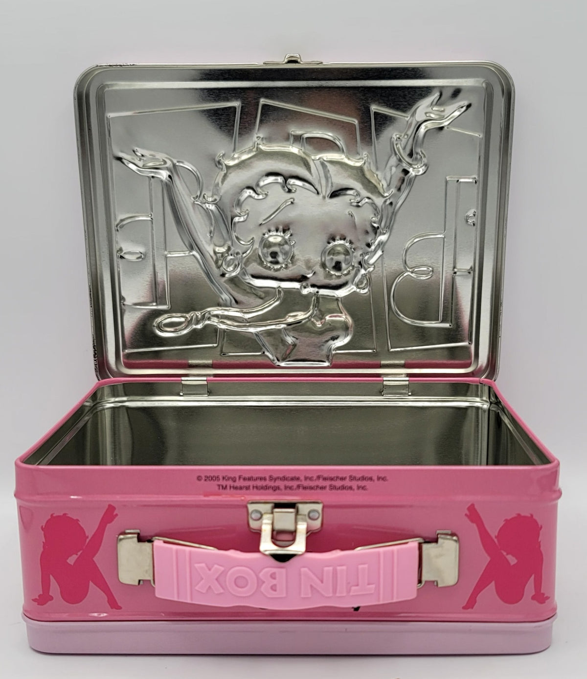 Betty Boop Pink Monogram 2005 Square Metal Lunch Box