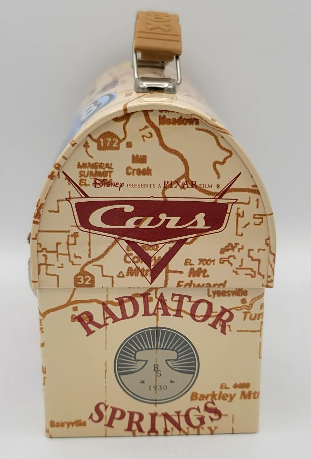 Disney Pixar Cars Radiator Springs Map Dome Metal Lunch Box