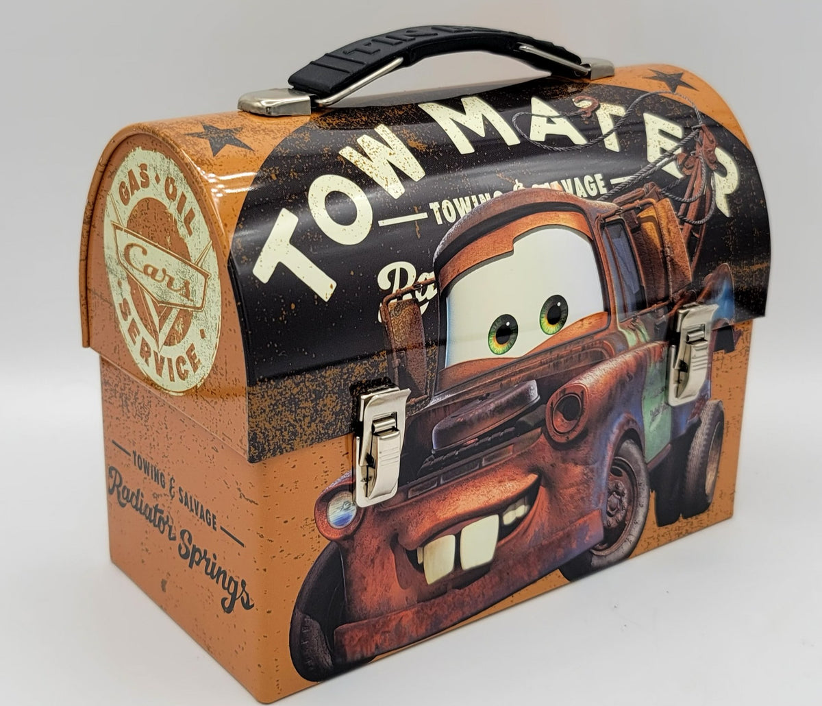 Disney Pixar Cars Tow Mater Towing & Salvage Dome Metal Lunch Box