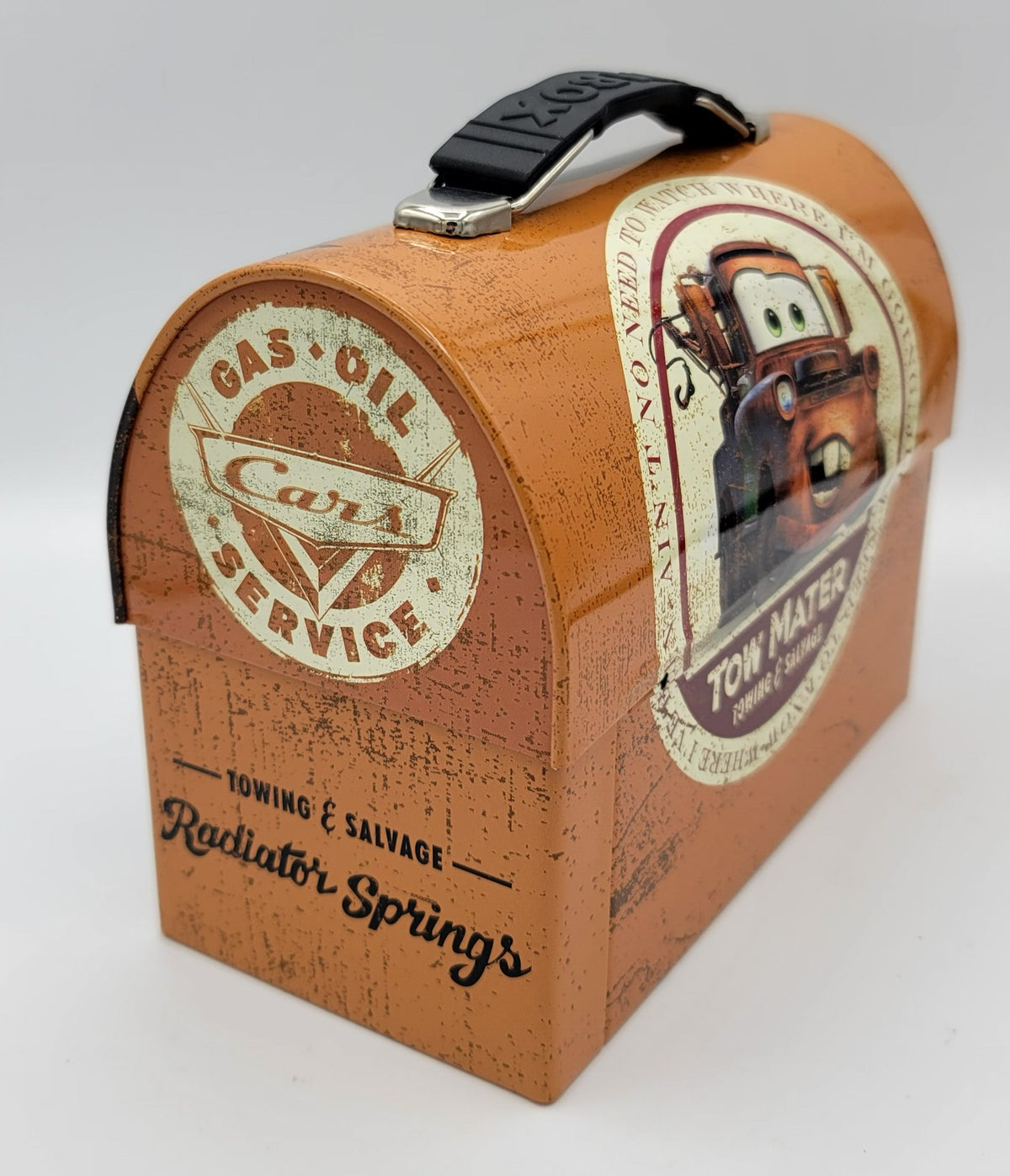 Disney Pixar Cars Tow Mater Towing & Salvage Dome Metal Lunch Box