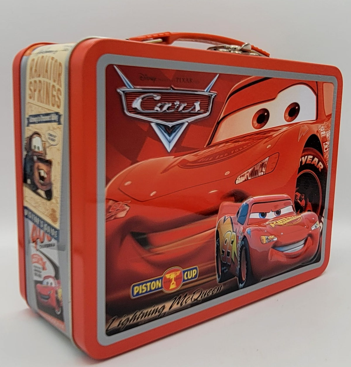 Disney Pixar Cars Piston Cup Radiator Springs Square Metal Lunch Box