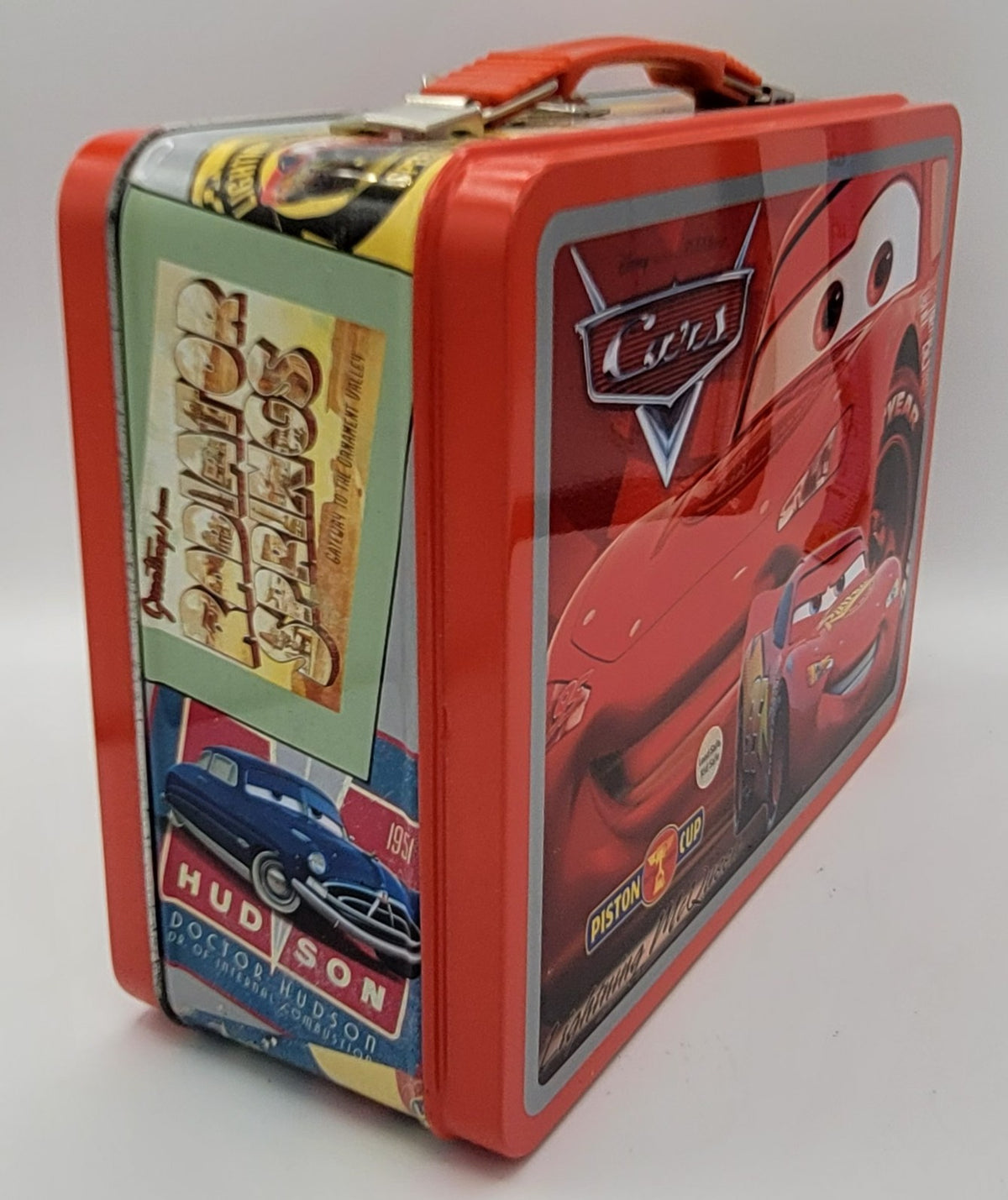 Disney Pixar Cars Piston Cup Radiator Springs Large Square Metal Lunch Box
