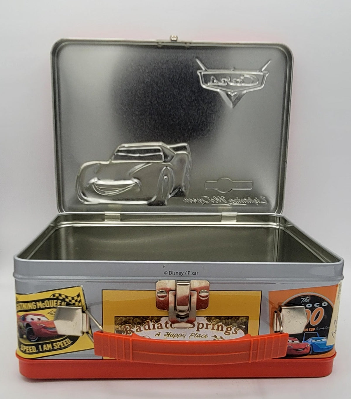 Disney Pixar Cars Piston Cup Radiator Springs Square Metal Lunch Box