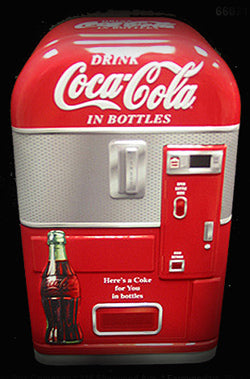 Coca-Cola Vending Machine Storage Coke Keepsake Tin