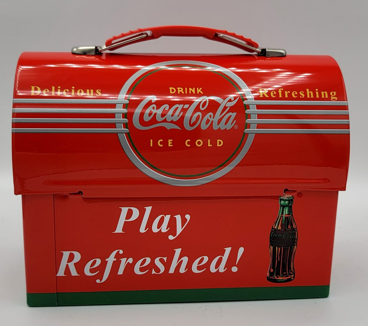 Coca-Cola Baseball Pause That Refreshes Dome Metal Lunch Box