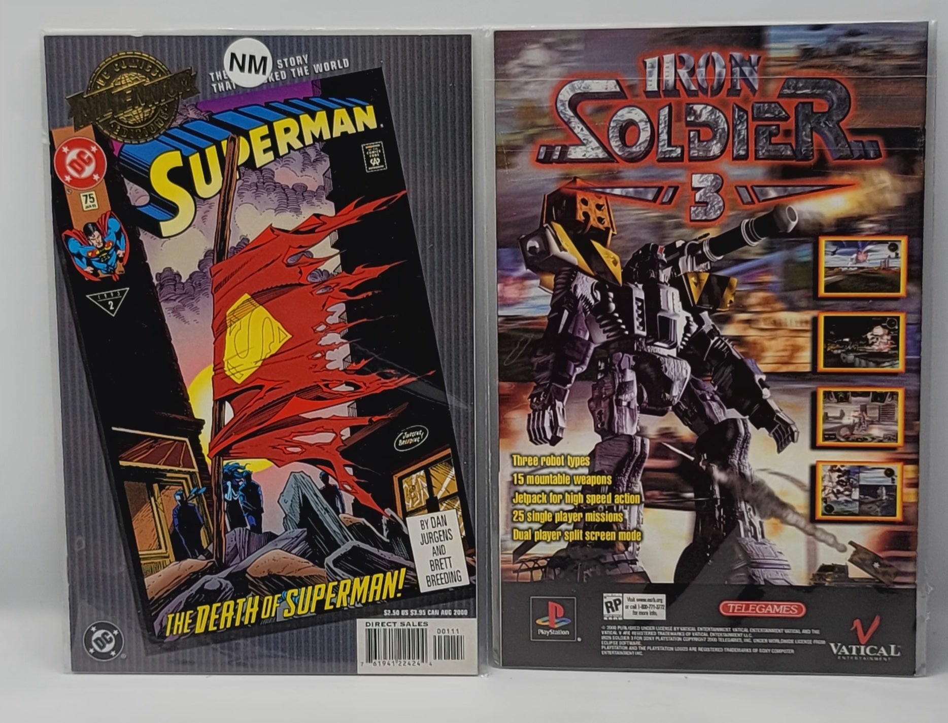 Superman Is Dead Millennium Edition comic book issue 75, August 2000 direct edition vintage DC Comics reprint