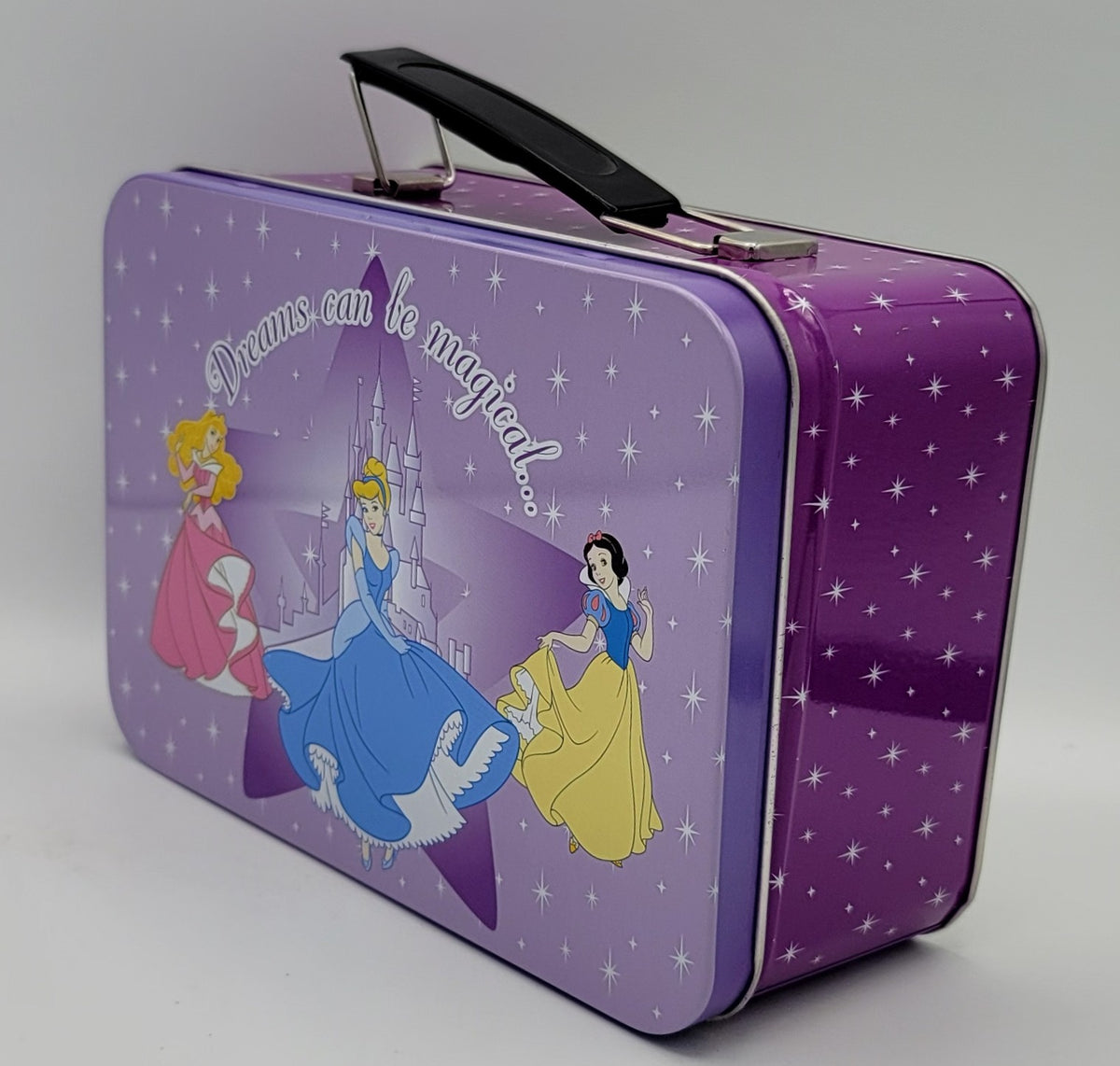 Disney Princess Magical Dreams Purple Metal Lunch Box