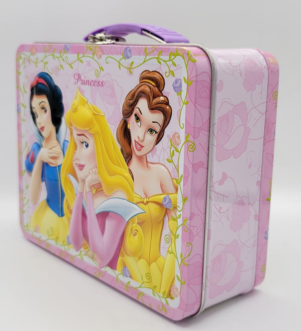 Disney Princess Pink Roses Portrait Metal Lunch Box