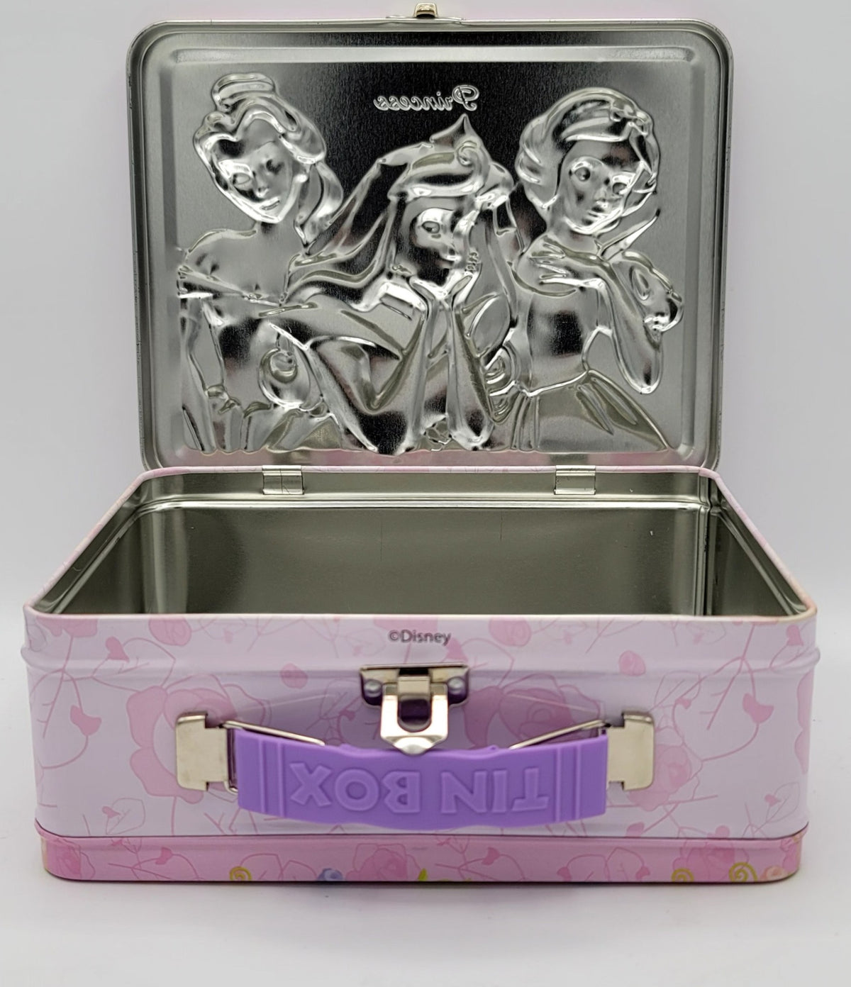 Disney Princess Pink Roses Portrait Metal Lunch Box
