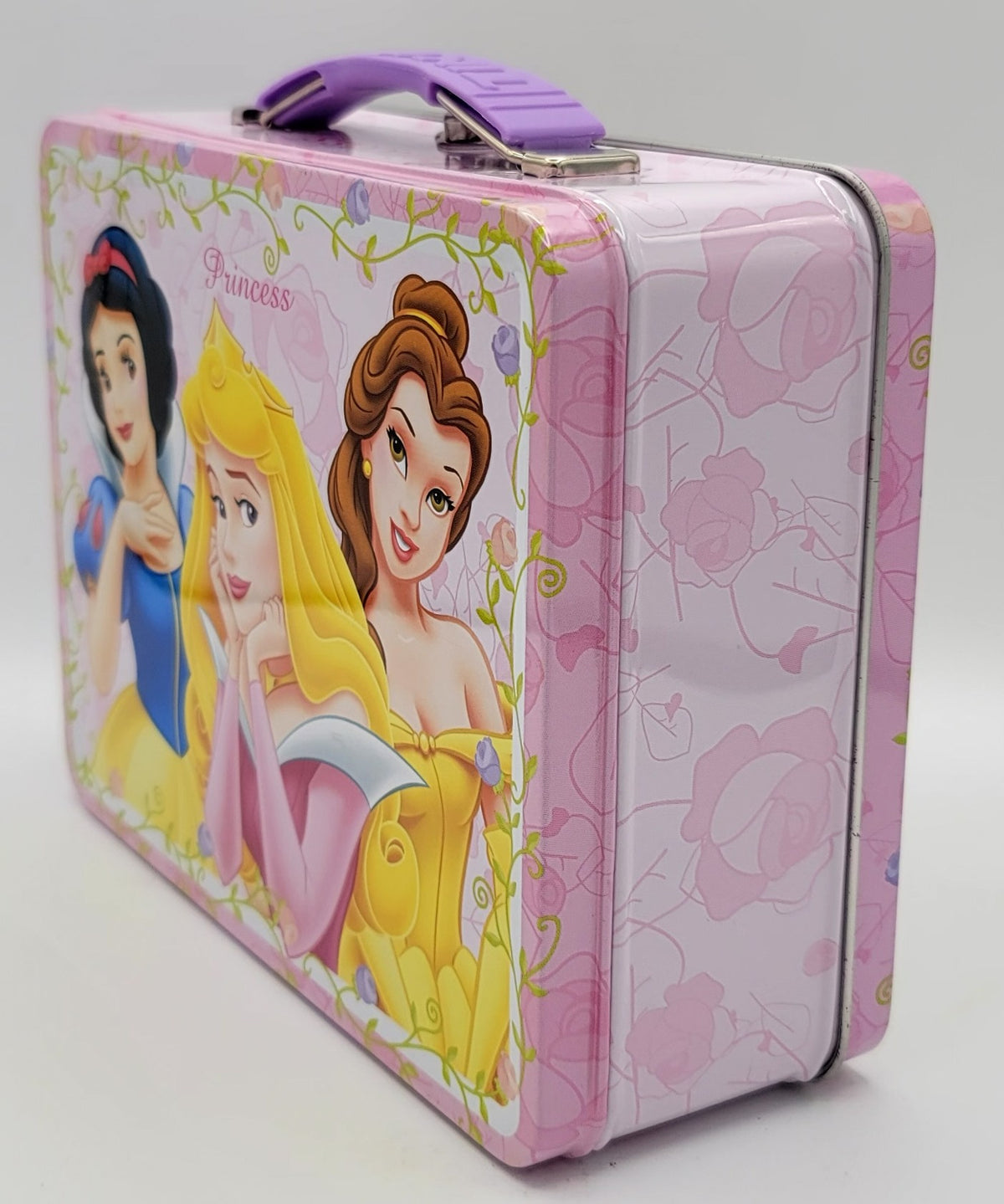 Disney Princess Pink Roses Portrait Metal Lunch Box