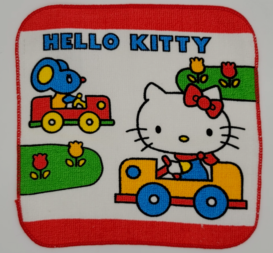 Sanrio Hello Kitty washcloths, colorful character bath towel set