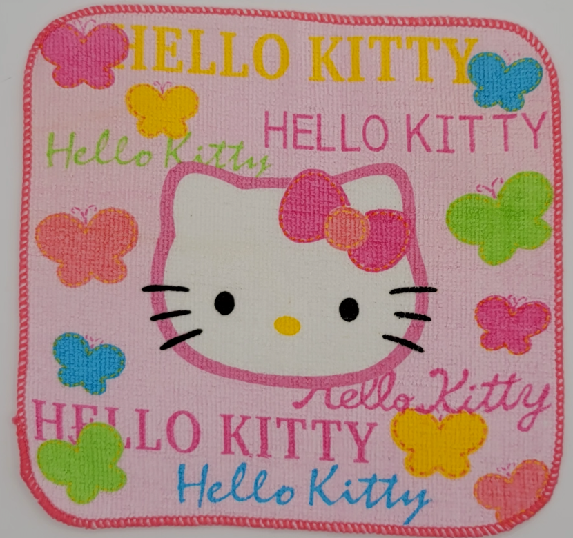 Hello Kitty washcloth collection, soft Sanrio character towels fabric detail