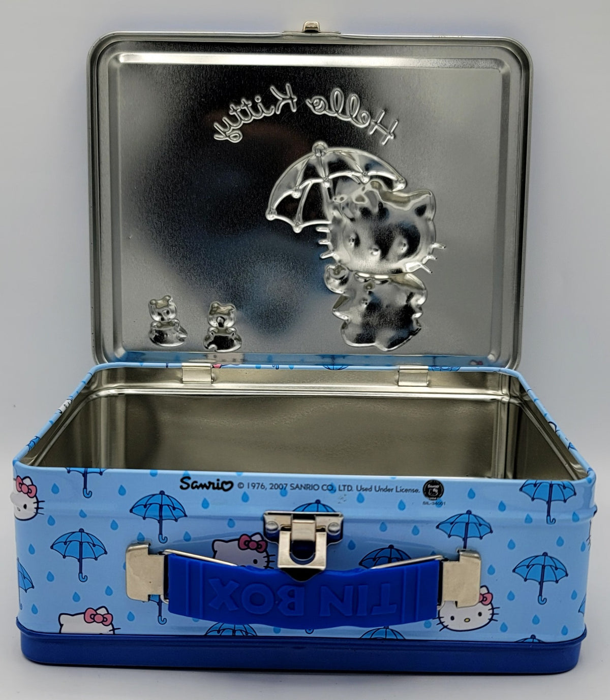 Hello Kitty Rainy Day Frog Square Metal Lunch Box