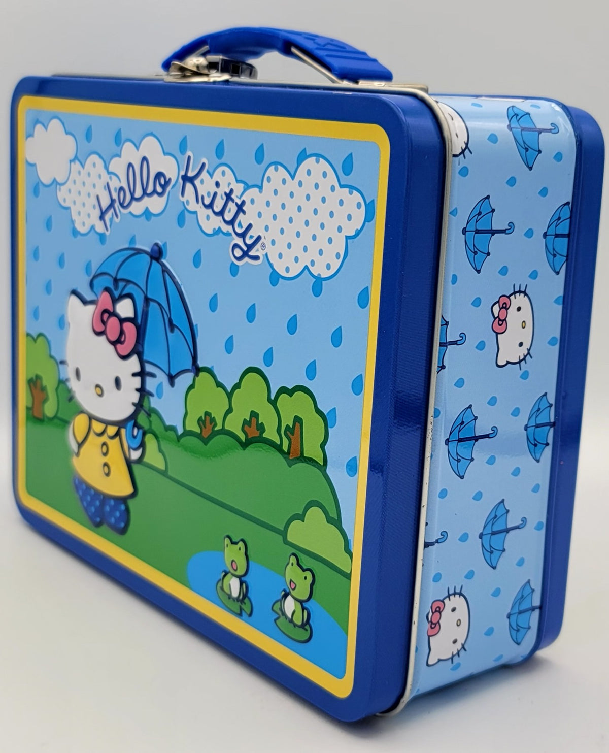 Hello Kitty Rainy Day Frog Square Metal Lunch Box