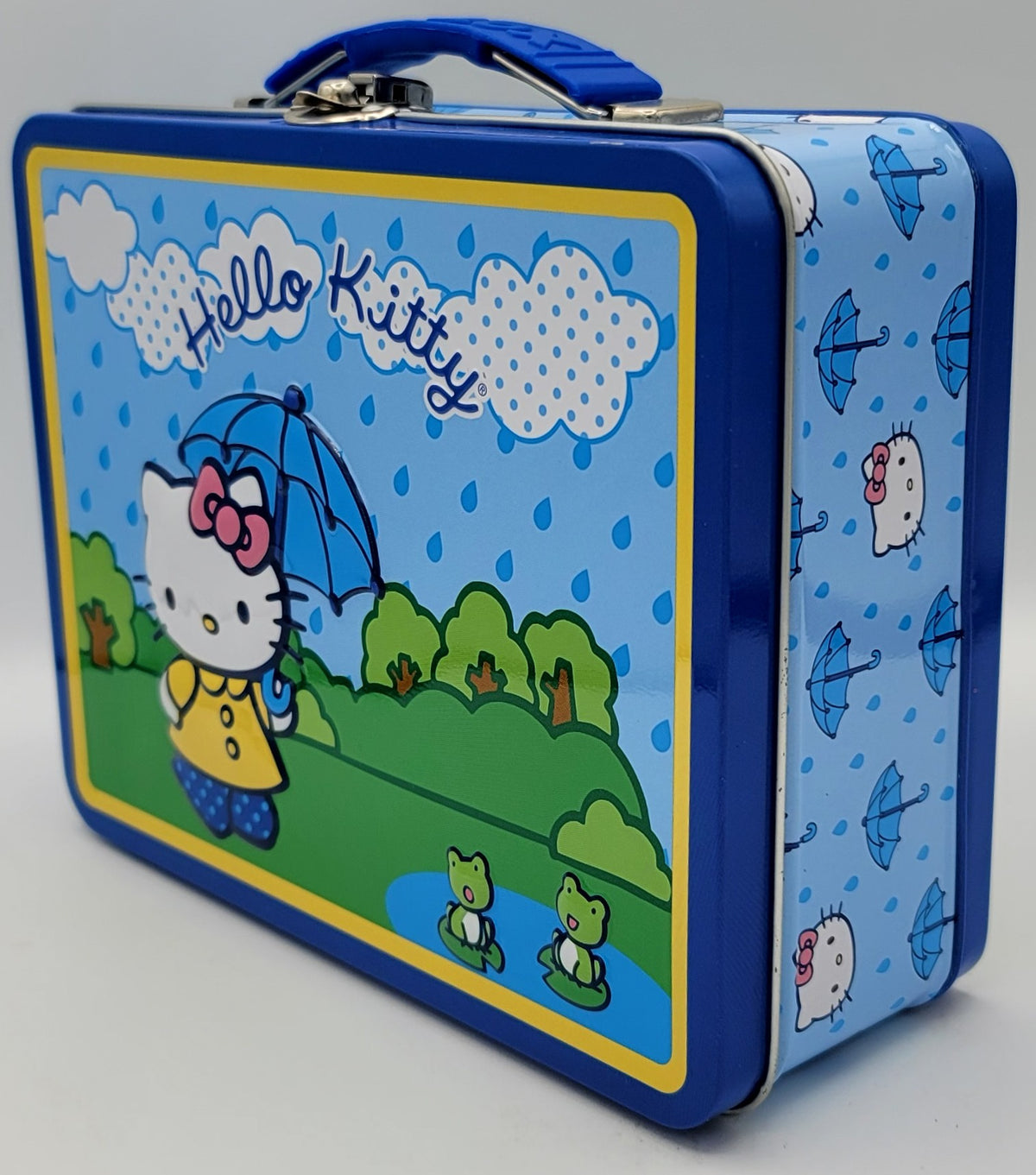 Hello Kitty Rainy Day Frog Square Metal Lunch Box