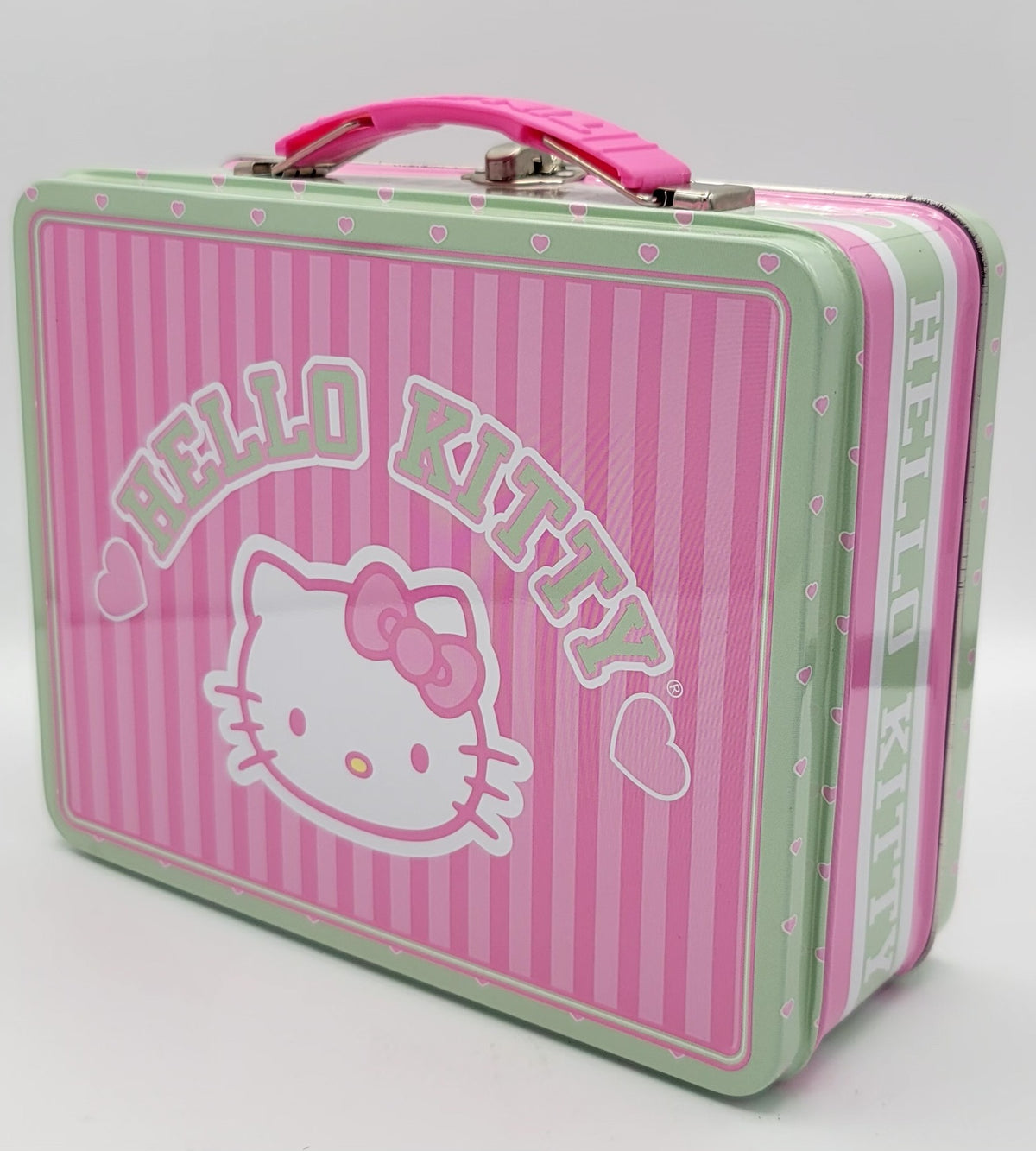 Hello Kitty Varsity Embossed Square Metal Lunch Box