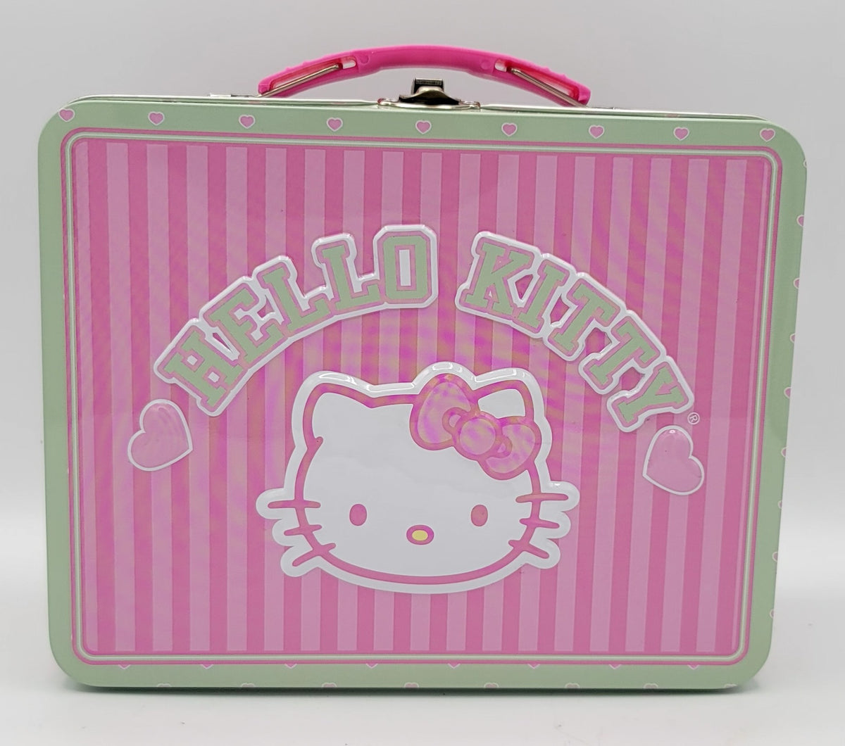 Hello Kitty Varsity Embossed Square Metal Lunch Box