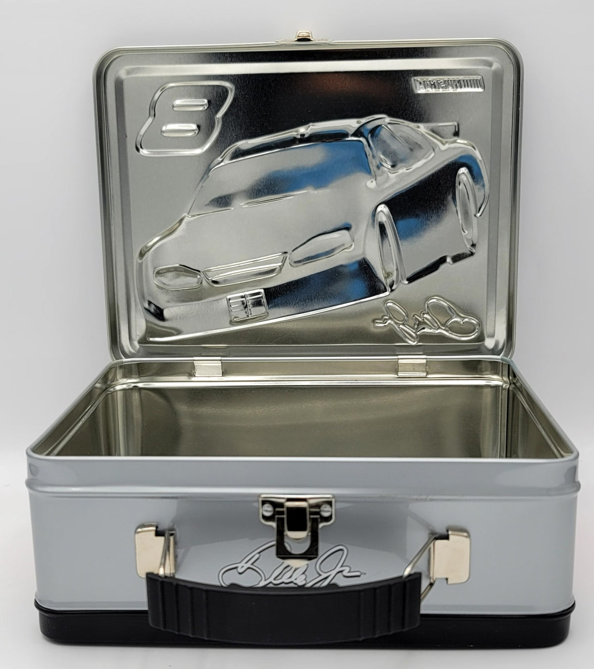 Dale Earnhardt Jr. #8 Silver Race Car Metal Lunch Box
