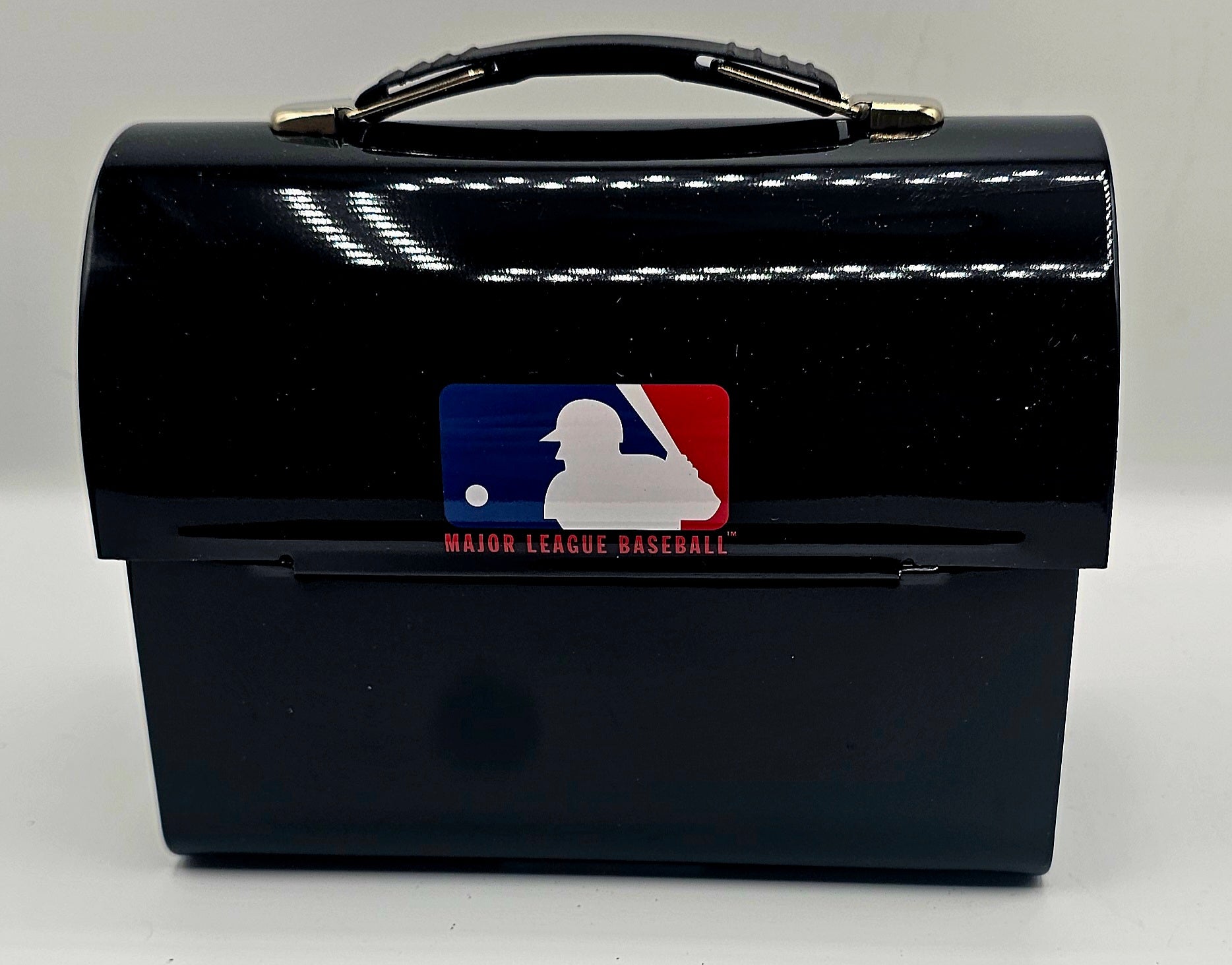 New York Mets dome lunch box, MLB baseball team collectible front view