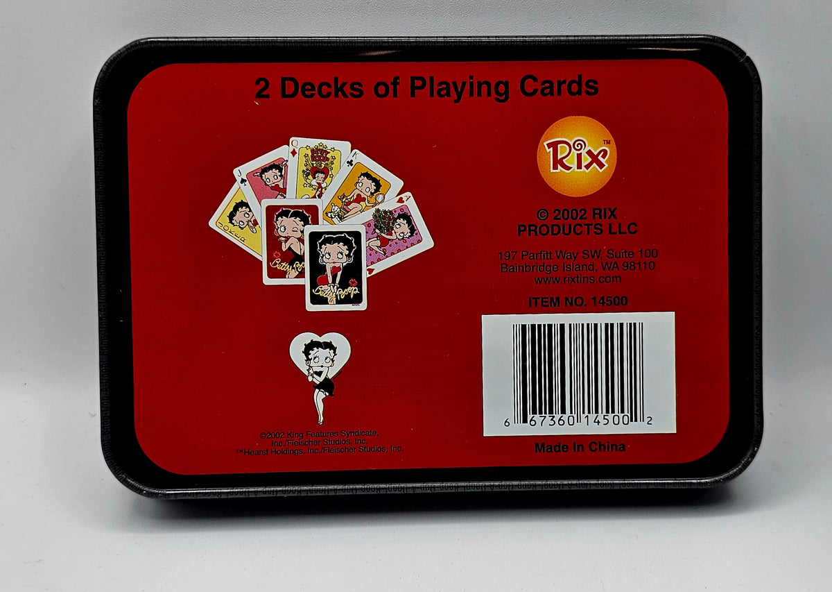 Betty Boop special edition playing cards in tin, classic character collectible alternate view