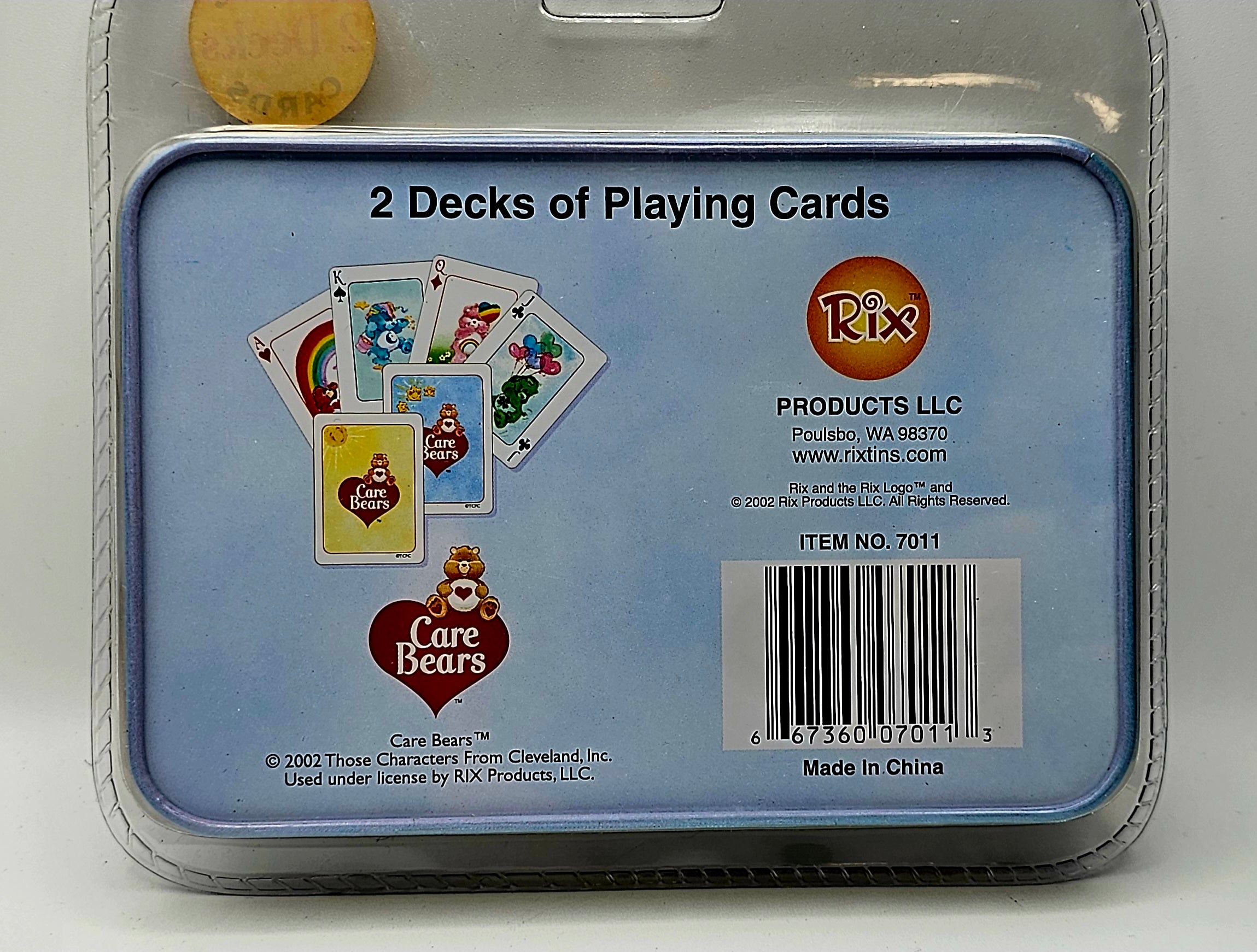 Care Bears special edition playing cards in collectible tin case