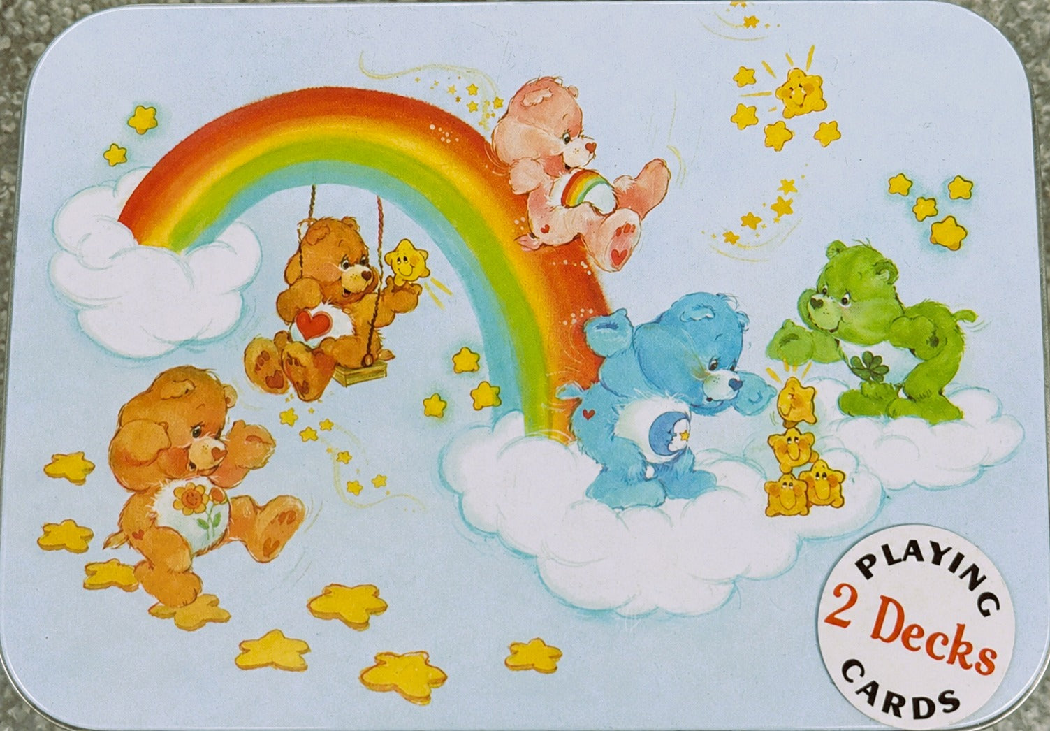 Care Bears special edition playing cards in collectible tin case