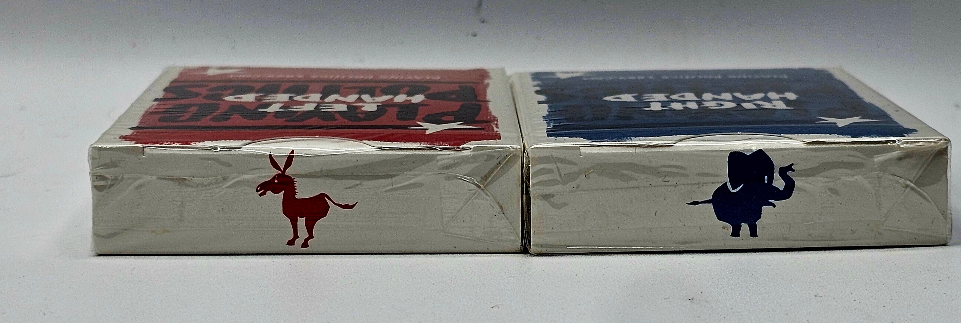 Deal With This political left versus right playing cards, bipartisan novelty deck front view