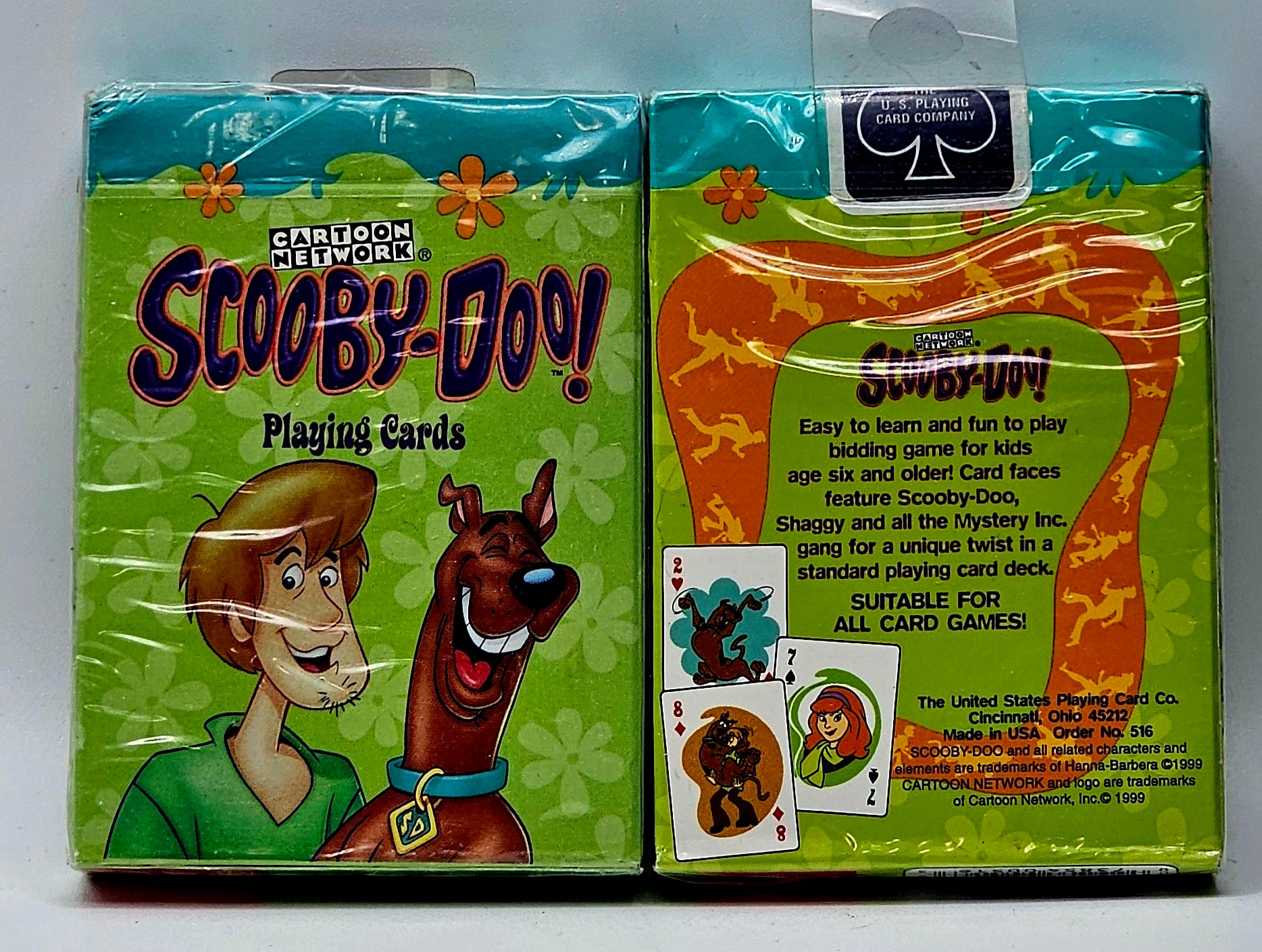 Scooby-Doo Shaggy Too Playing Cards, Factory Sealed USPC Cartoon Network Deck 1999, front view