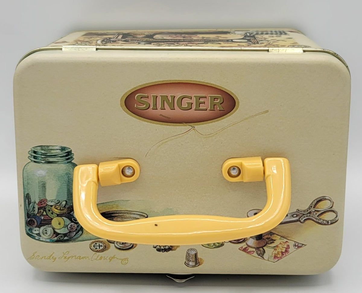 Singer Bobbins and Roses Square Metal Keepsake Box