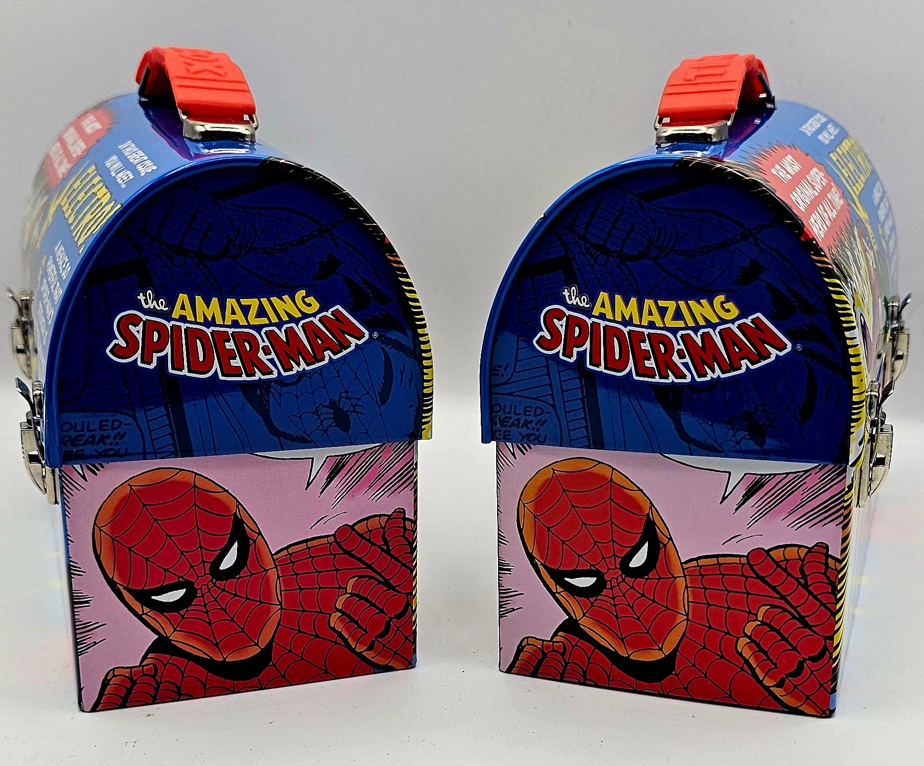 Spider-Man Electro dome lunch box, vintage style Marvel superhero collectible