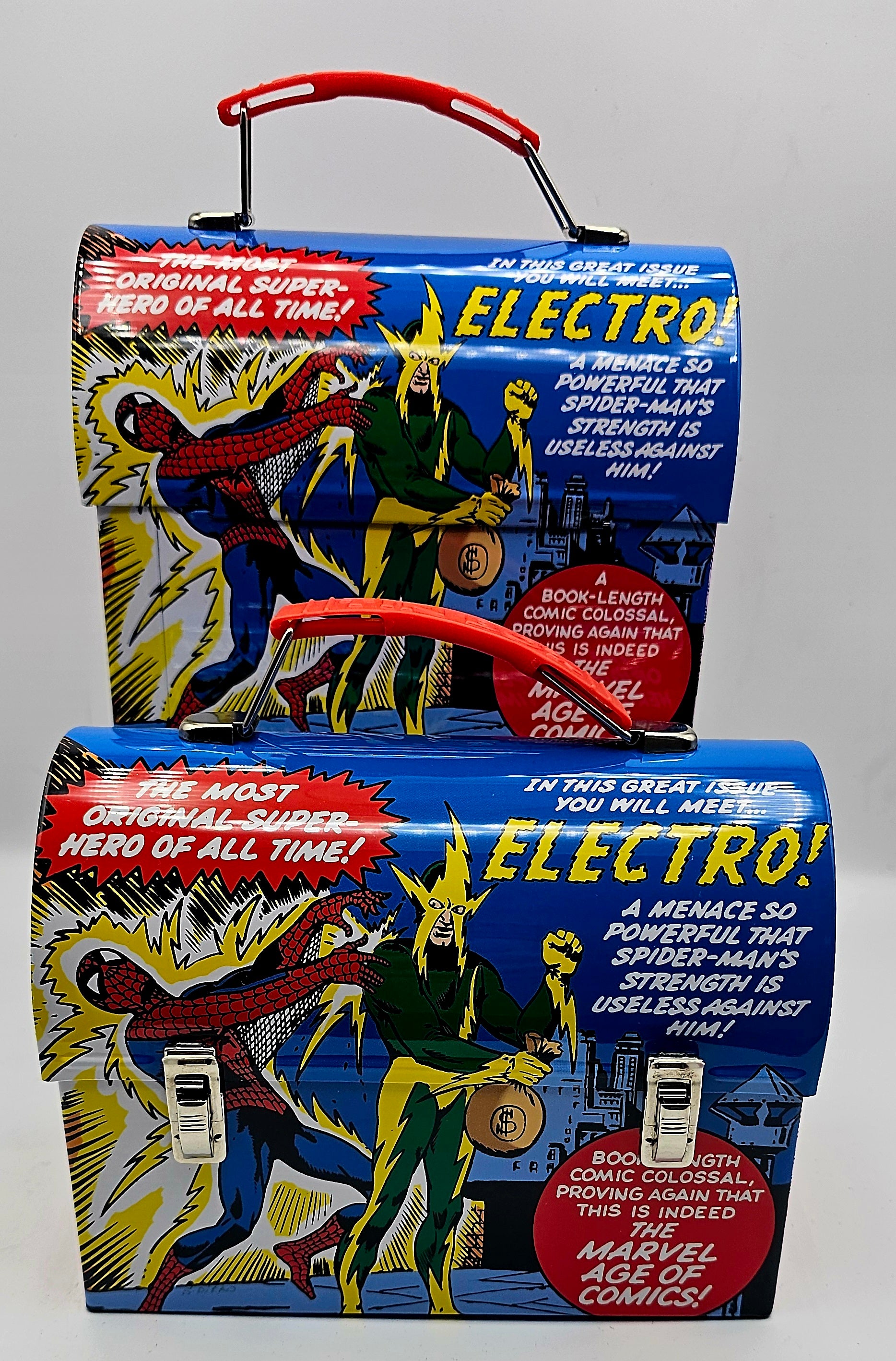 Spider-Man Electro dome lunch box, Marvel supervillain collectible