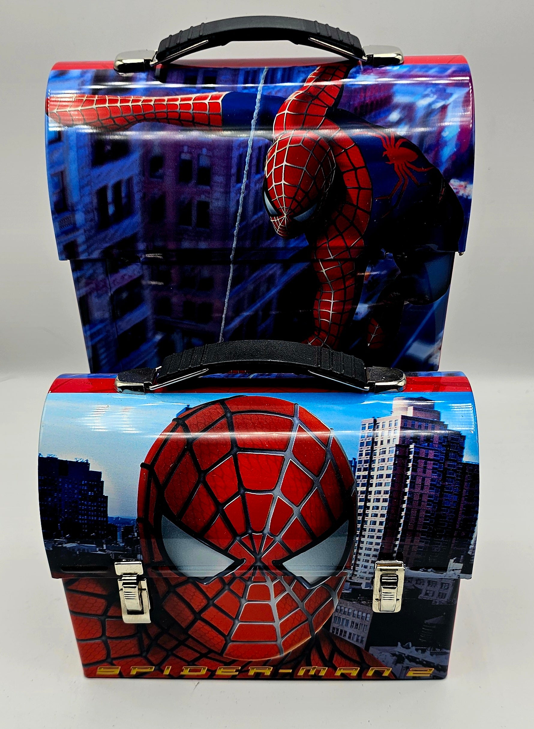 Spider-Man head dome lunch box, Marvel Comics character collectible