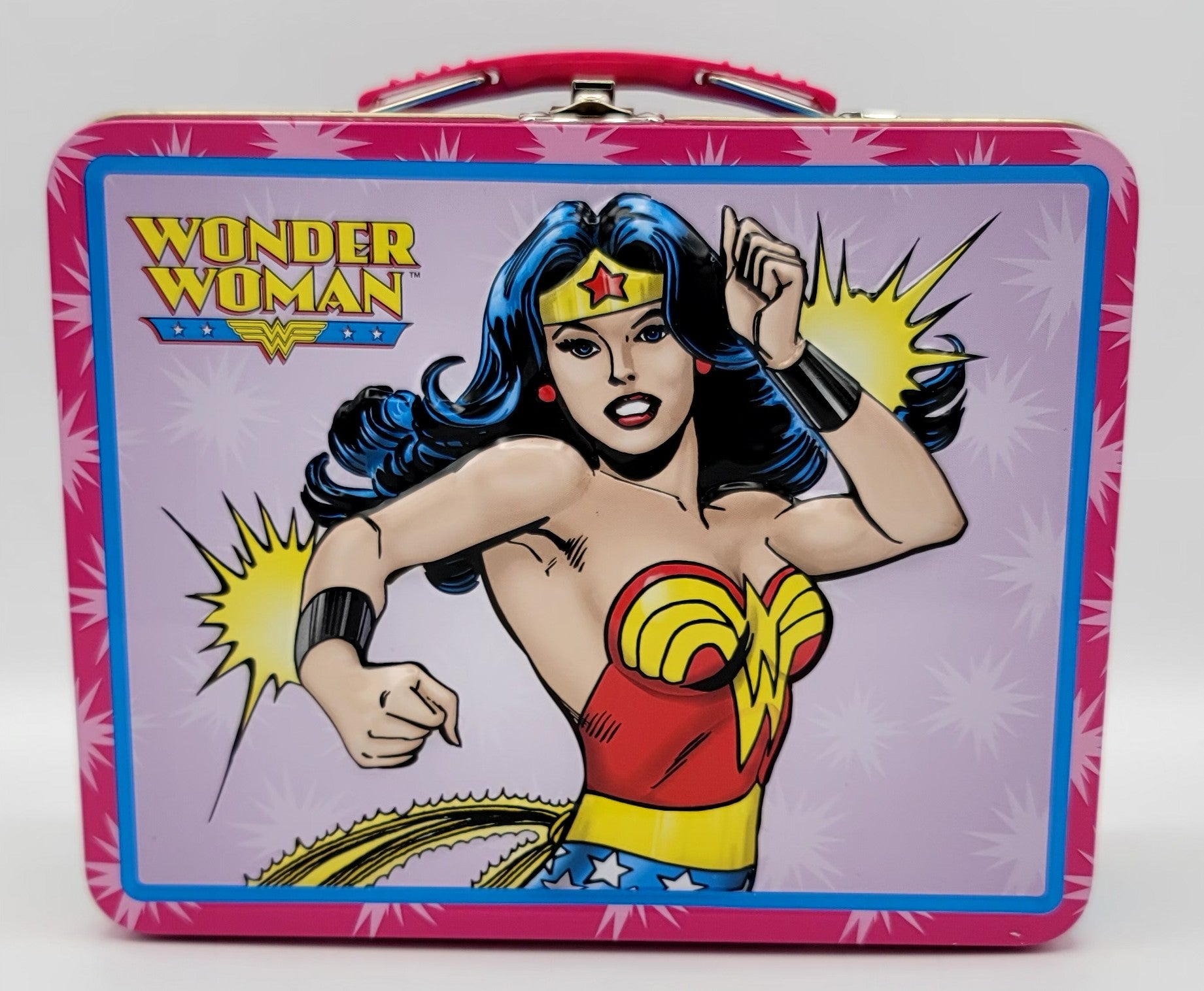 Wonder Woman POW Comic Metal Lunch Box - 2003