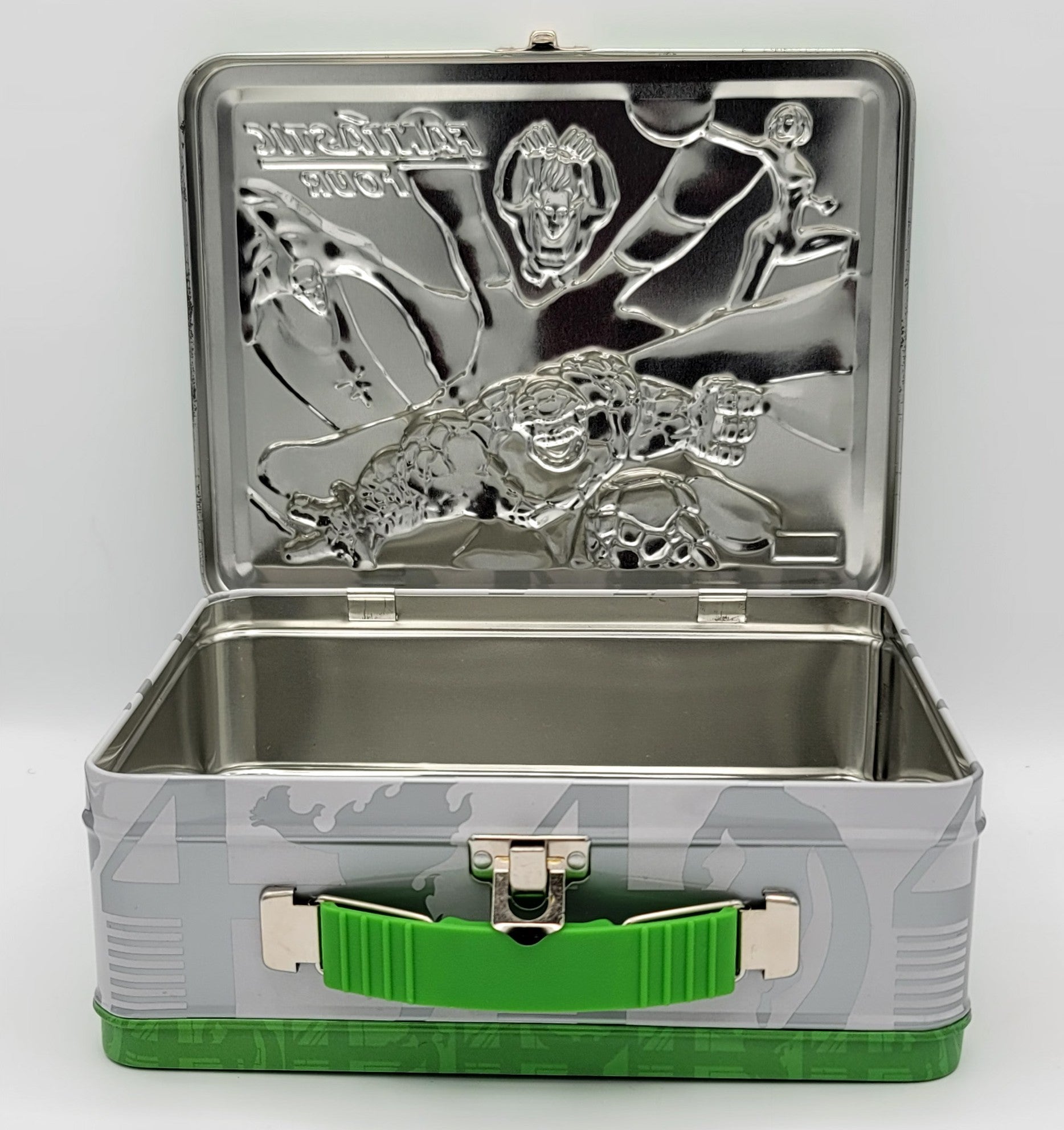 Fantastic Four 2005 Camouflage Side Variant Metal Lunch Box - Marvel Movie Collector Carry Case, packaging view