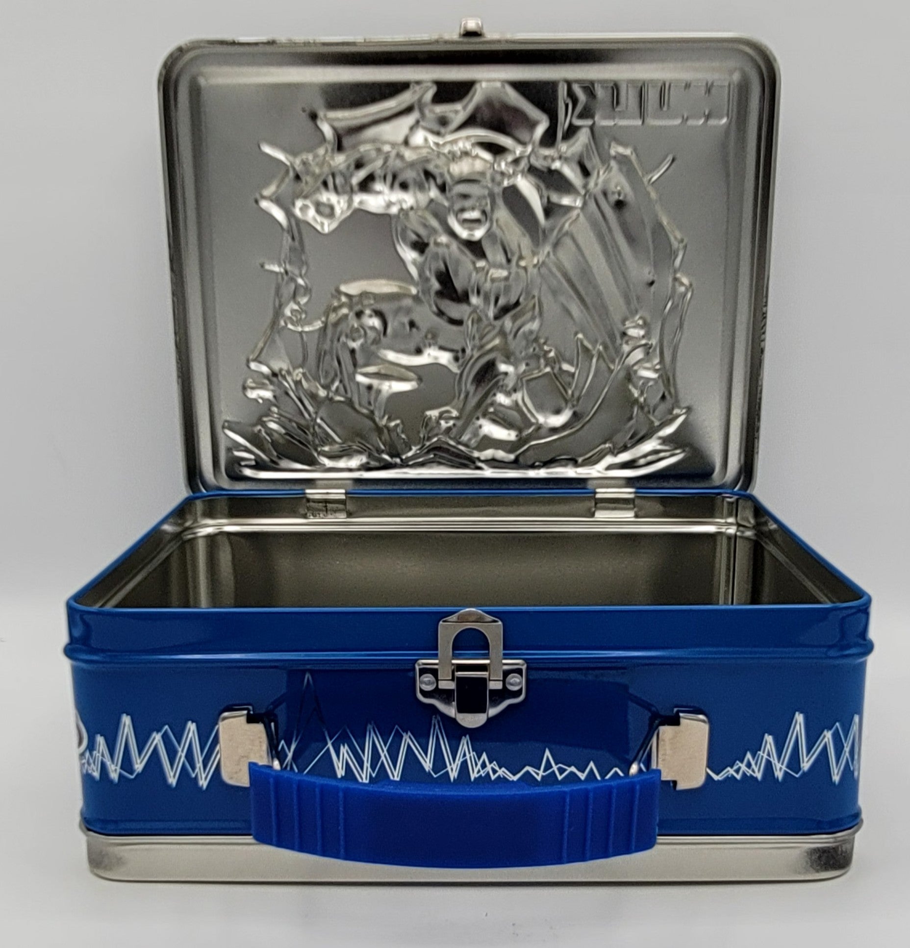 The Incredible Hulk 2003 Side Profile Radiation Symbol Tin Lunch Box - Marvel Superhero Collector Carry Case, packaging view